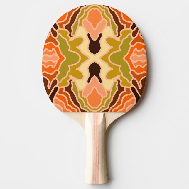 Peach Fuzz Boho Shabby Chic Geometrie Abstrakte Ku Tischtennis Schläger (Vorderseite)