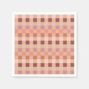 Peach Fuzz Checkerboard Serviette