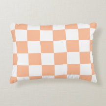 Peach Fuzz Checkered Gingham Pattern