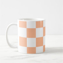 Peach Fuzz Checkered Gingham Pattern