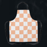 Peach Fuzz Checkered Gingham Pattern Schürze<br><div class="desc">Peach Fuzz Checkered Gingham Pattern</div>