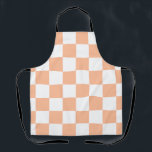 Peach Fuzz Checkered Gingham Pattern Schürze<br><div class="desc">Peach Fuzz Checkered Gingham Pattern</div>