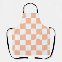 Peach Fuzz Checkered Gingham Pattern