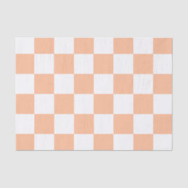 Peach Fuzz Checkered Gingham Pattern Seidenpapier