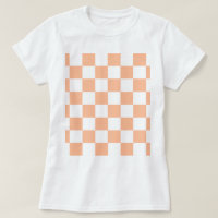 Peach Fuzz Checkered Gingham Pattern