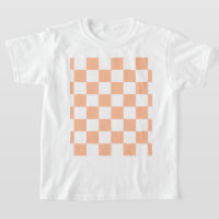 Peach Fuzz Checkered Gingham Pattern