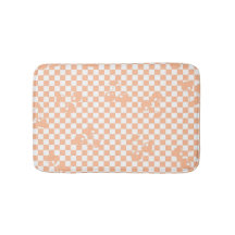 Peach Fuzz Cherry Gingham Pattern