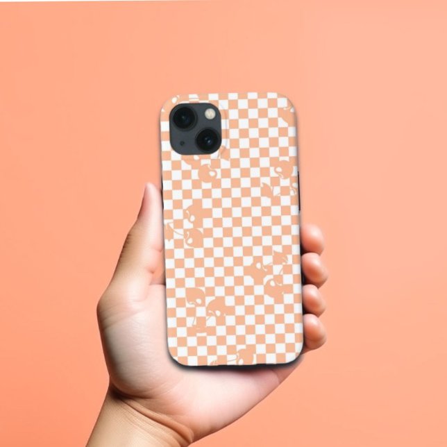 Peach Fuzz Cherry Gingham Pattern Case-Mate iPhone Hülle (Peach Fuzz Cherry Gingham Pattern Speck iPhone Case)
