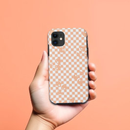 Peach Fuzz Cherry Gingham Pattern Case-Mate iPhone Hülle