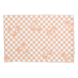Peach Fuzz Cherry Gingham Pattern Kissenbezug