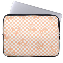 Peach Fuzz Cherry Gingham Pattern Laptopschutzhülle