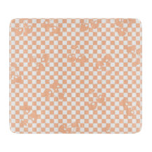 Peach Fuzz Cherry Gingham Pattern