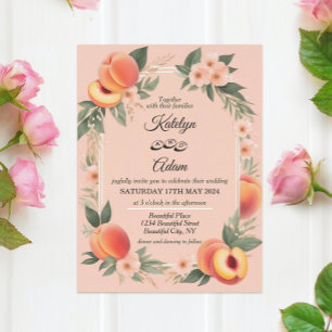 Peach Fuzz couleur, invitations de mariage