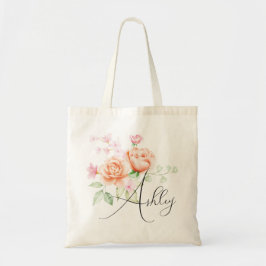 Peach Fuzz Floral Bridesmaid Tragetasche