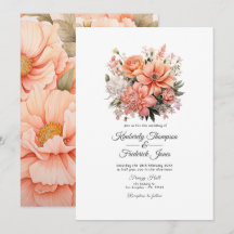 Peach Fuzz Floral Wedding