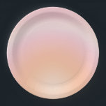 Peach Fuzz Gradient Pappteller<br><div class="desc">Gradientdesign - Aura-Effekt - Pfirsichfüßigkeit.</div>