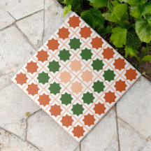 Peach Fuzz Green Terracota Islamische Geometrie