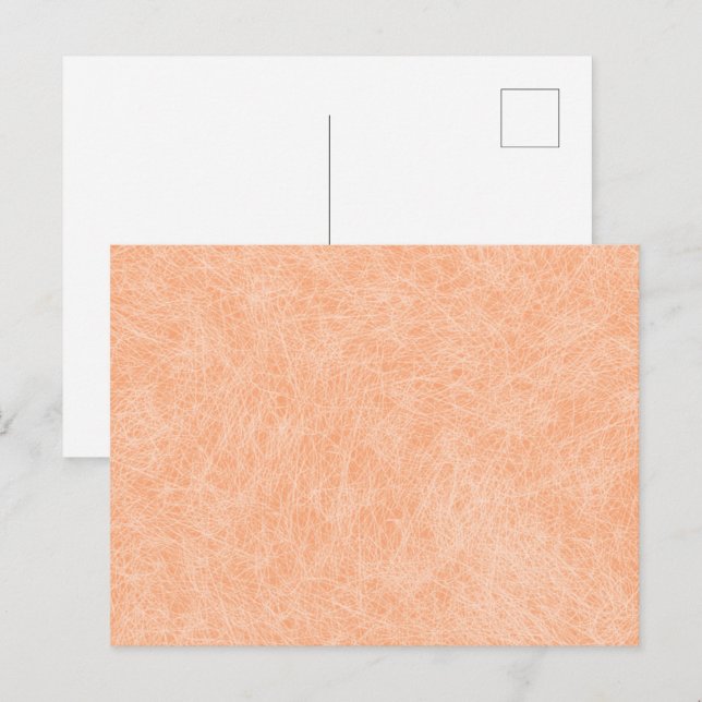 Peach Fuzz Imitats Leather Postkarte (Vorne/Hinten)