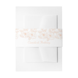 Peach Fuzz Minimalistisch Trendy Color Blume Muste Einladungsbanderole