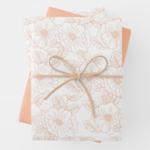 Peach Fuzz Minimalistisch Trendy Color Blume Muste