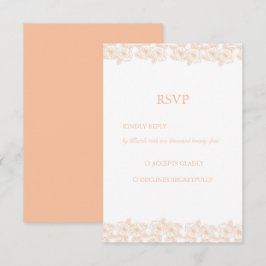 Peach Fuzz minimalistisches trendy Blume Muster RSVP Karte