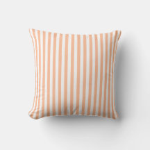 Peach Fuzz Peach and White Narrow Stripes