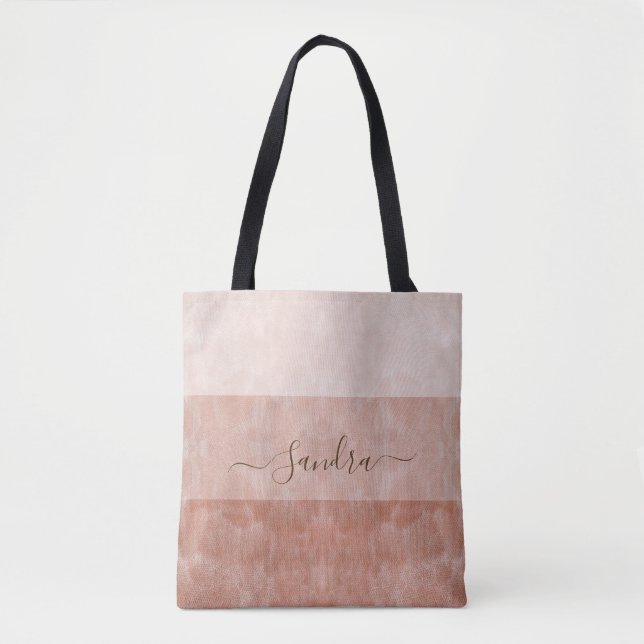 Peach Fuzz Personalisiert Bridesmaid Geschenke Tasche (Vorderseite)