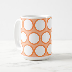 Peach fuzz retro polka Punkte Kaffeetasse