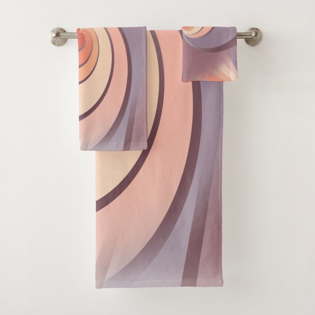 Peach fuzz seashell badhandtuch set (Insitu)