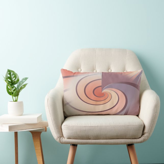 Peach fuzz seashell lendenkissen (Stuhl )