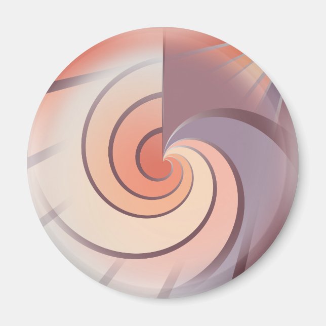 Peach fuzz seashell magnet (Vorne)