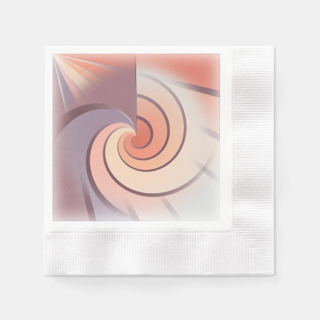 Peach fuzz seashell serviette (Vorderseite)