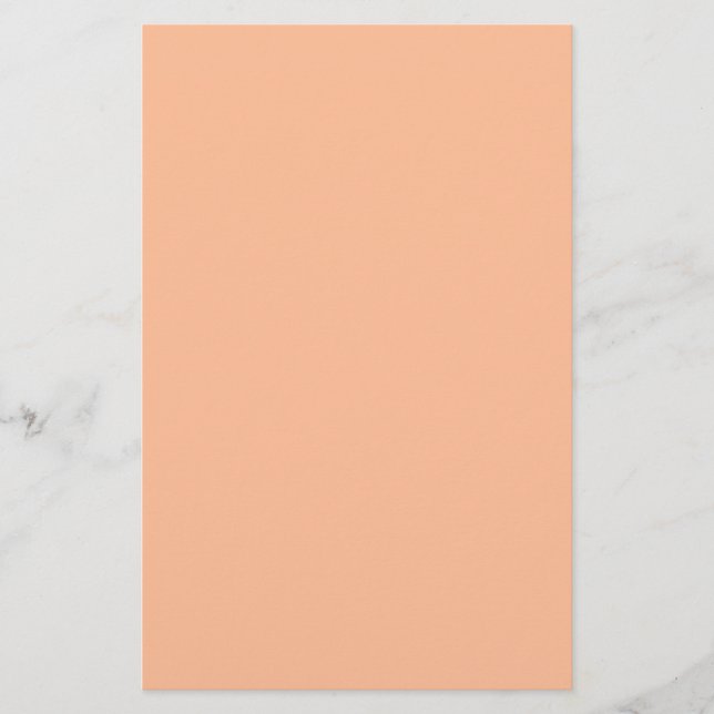 Peach Fuzz Solid Color Briefpapier (Vorderseite)