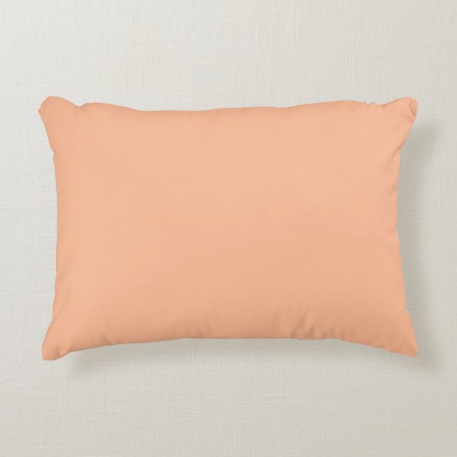 Peach Fuzz Solid Color Dekokissen (Vorderseite)
