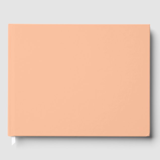Peach Fuzz Solid Color Gästebuch (Vorderseite)