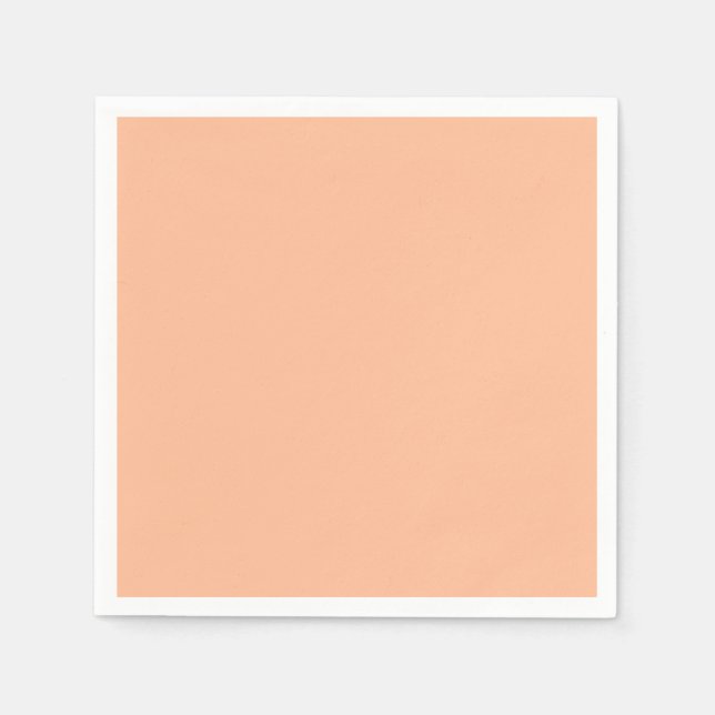Peach Fuzz Solid Color Serviette (Vorderseite)