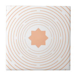 Peach Fuzz Star Circle Ismic Geometric Muster Fliese