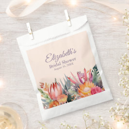 Peach Fuzz Tropical Blume Brautparty Geschenktütchen