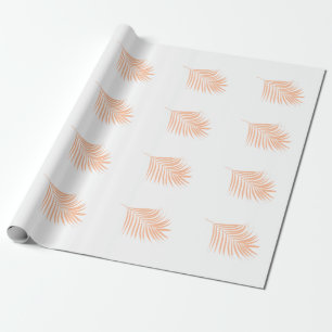 Peach Fuzz Tropical Palm Leaf Muster Hochzeit Geschenkpapier