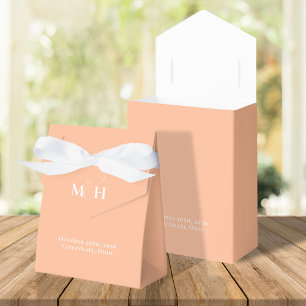 Peach Gastgeschenk Hochzeit Minimalistisch Simple Geschenkschachtel