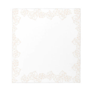 Peach Geometric Border Modern Notizblock