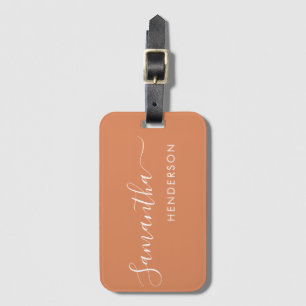 Peach Gepäcksmarken Hochzeitstabelle Plan / Gefall Gepäckanhänger