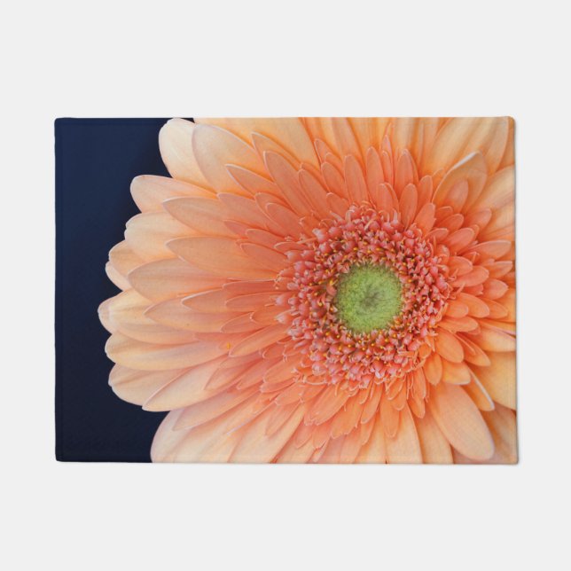 Peach Gerbera Fußmatte (Vorderseite)