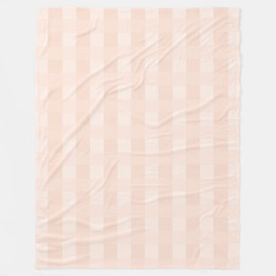 Peach Gingham Kariert Pattern Fleece Blanket