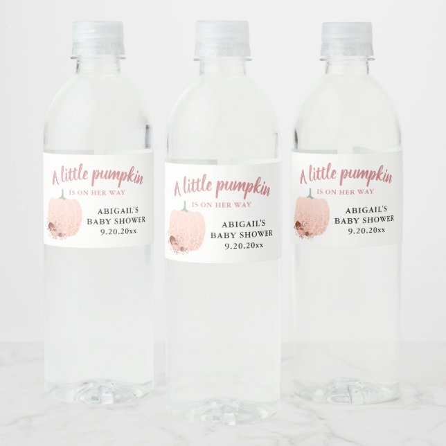 Peach Glitzer Babydusche ein wenig Pumpkin (Flaschen)