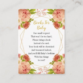 Peach Gold Blume Bücher für Baby Begleitkarte