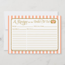 Peach Gold Brautparty Rezept Card