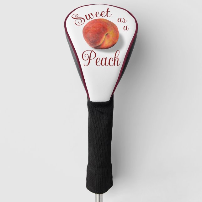 Peach Golf Head Cover Headcover (Vorderseite)
