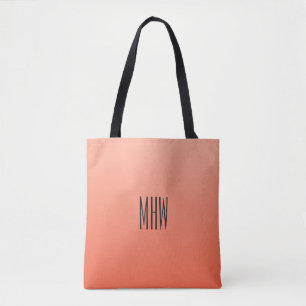Peach Gradient Custom Monogram bags Tasche