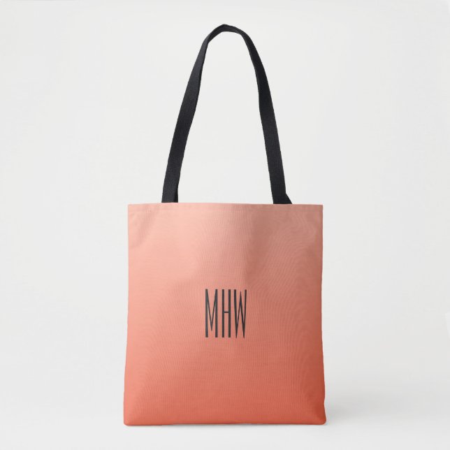 Peach Gradient Custom Monogram bags Tasche (Vorderseite)